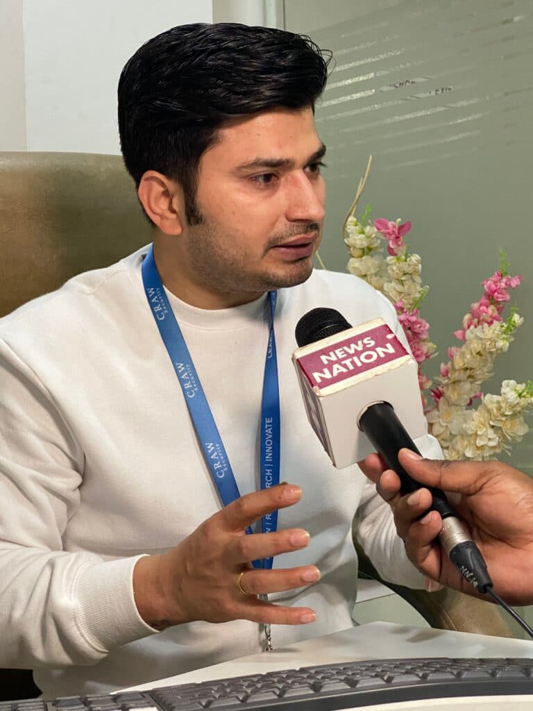 Mohit Yadav sharing cybersecurity insights with the media