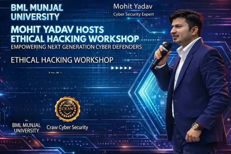 Mohit Yadav Hosts Ethical Hacking Workshop at BML Munjal University: Empowering Next Generation Cyber Defenders